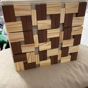 New 2 storage Bins with wood design in front